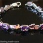 PINK FIRE OPAL AMETHYST 925 STERLING SILVER BRACELET B3
