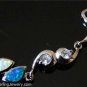 BLUE FIRE OPAL CRYSTAL .925 STERLING SILVER BRACELET B1