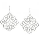 Sterling Silver and  Diamond Earrings