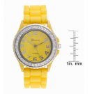 Yellow  Silicone Toy Watch w/CZs