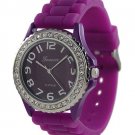 Purple Silicone Toy Watch w/CZs