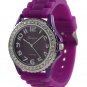 Purple Silicone Toy Watch w/CZs