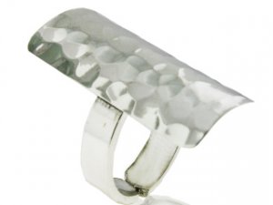 Hammered Shield Ring