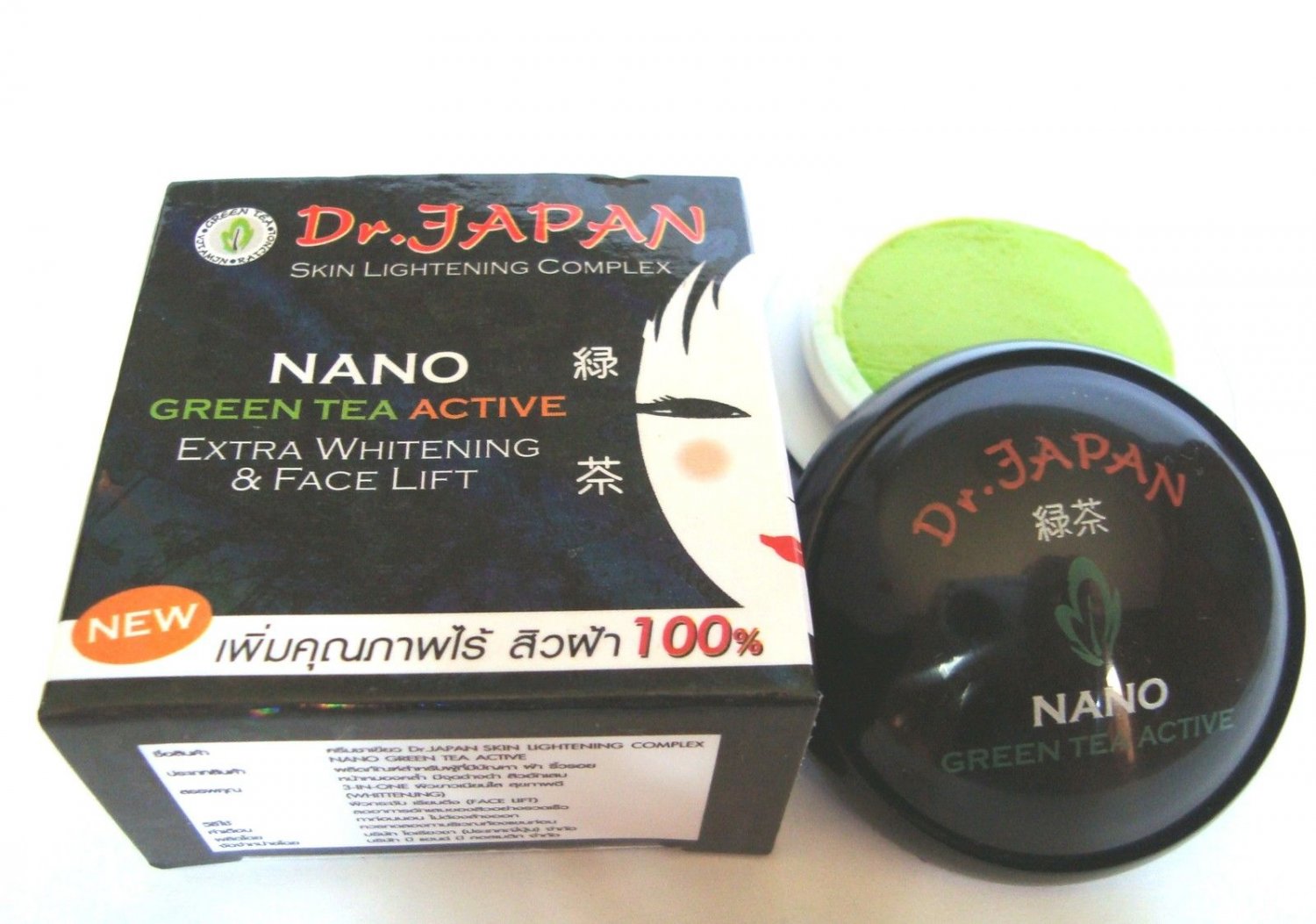 12 PCS of Dr.Japan NANO Green Tea Active Extra Whitening/ Face Lift Cream 10g./0.35oz.