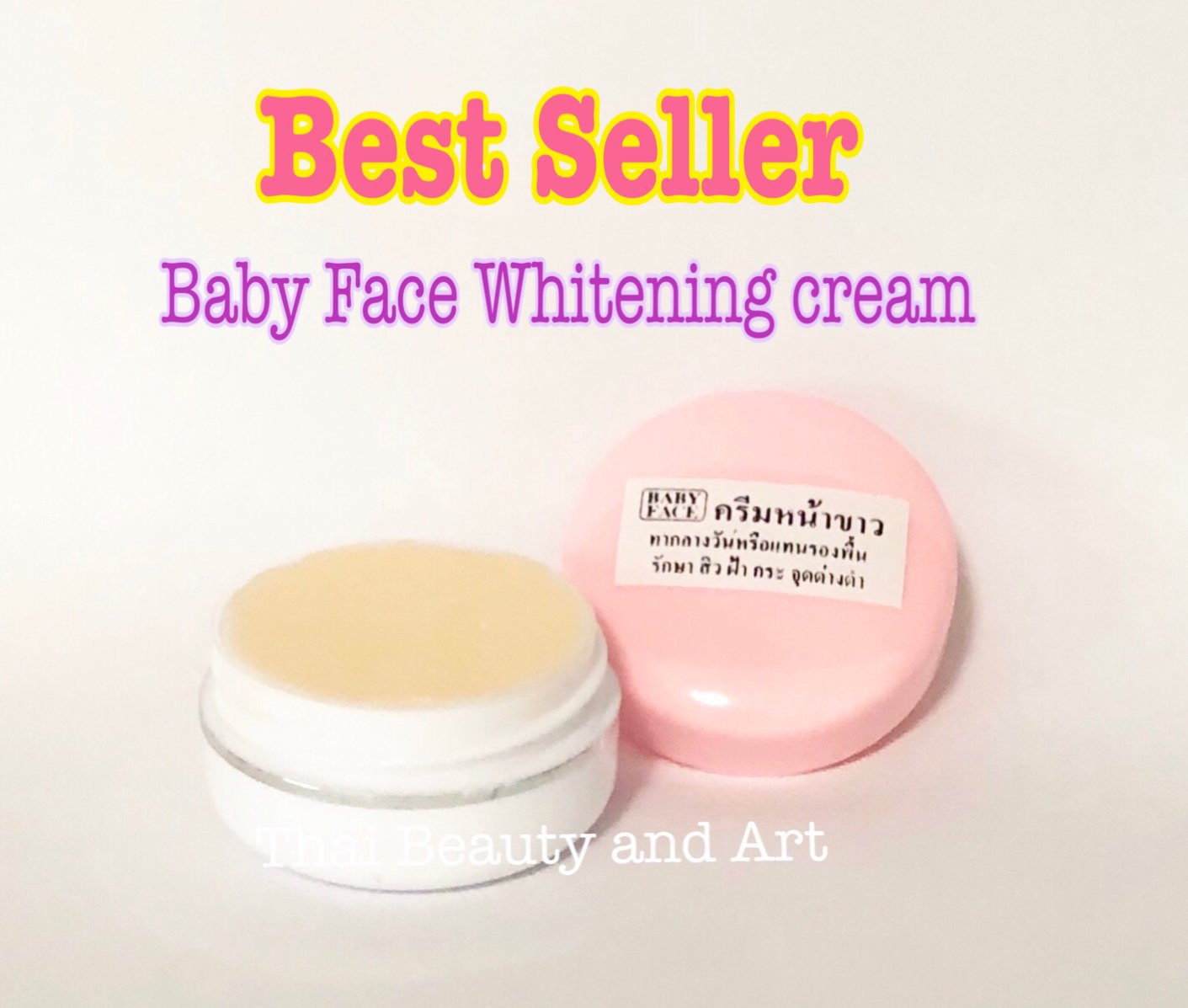 THAI BABY FACE Whitening Cream Fruit Extracts Melasma Dark Spots Night Cream 5g.