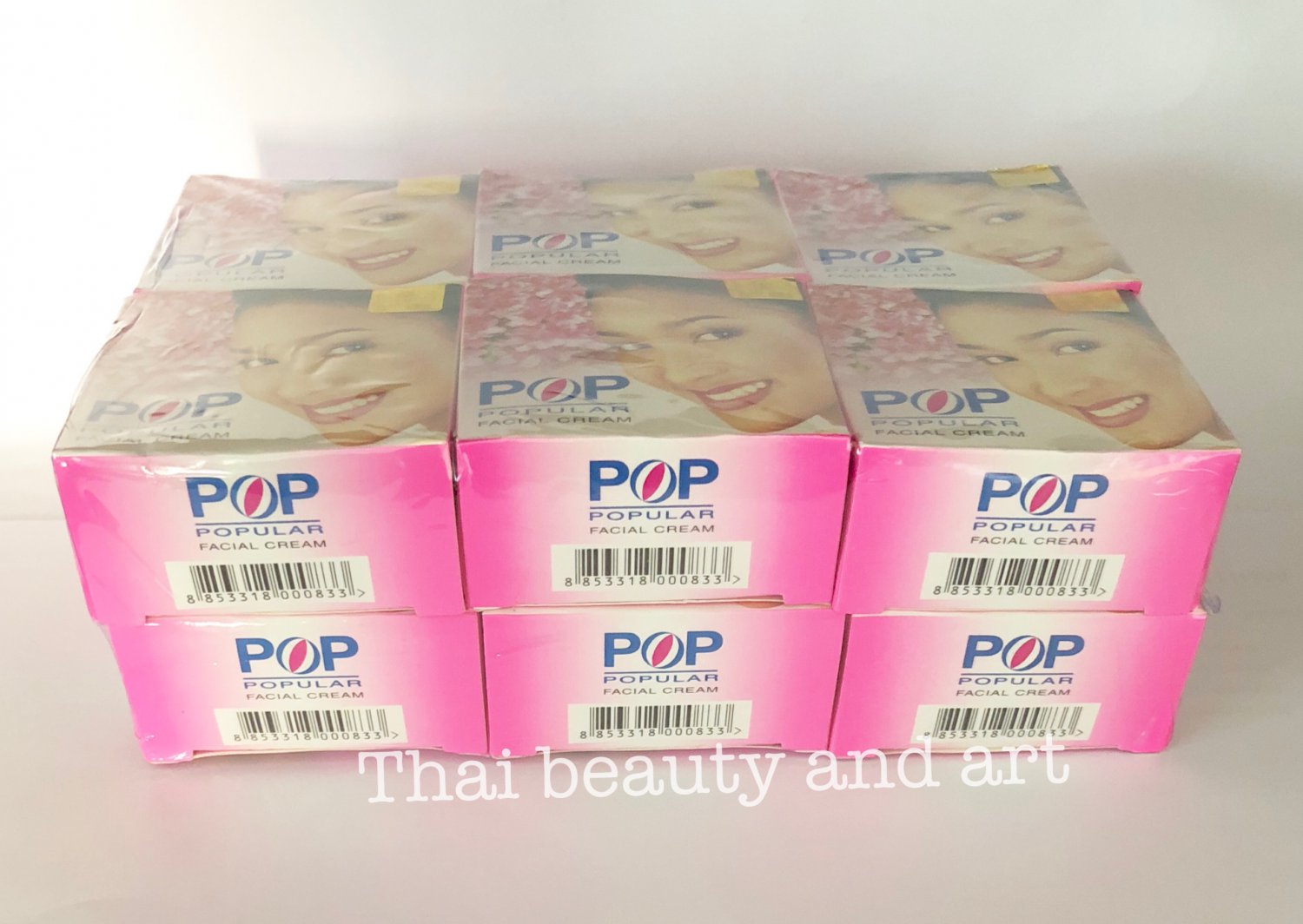 12 x POP POPULAR Skin Whitening Freckle/ Dark Spot Thai Facial Cream 4g./0.14oz.