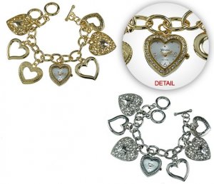 Beautiful Heart Charm Bracelet Watch&acirc;�&yen;