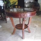 Etched Glass Round Table