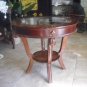 Etched Glass Round Table
