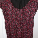 Black floral Style & Co Top Size Large