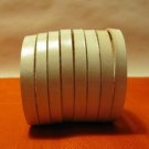 Hot White slit Leather Cuff