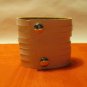 Hot White slit Leather Cuff