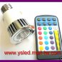 FREE SHIP ~ RGB LED 5W E27 110V 240V color chang bulb + 1remote