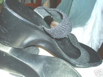 black two strap sliders