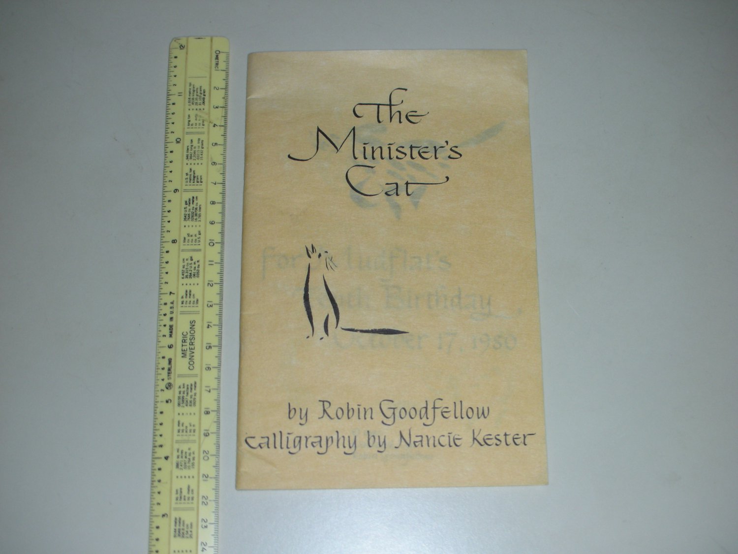 1980 The Minister's Cat by Robin Goodfellow & Nancie Kester (Softcover)