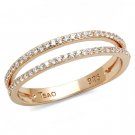 TS588 Rose Gold 925 Sterling Silver AAA Grade CZ Eternity Ring