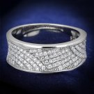 TS376 Rhodium 925 Sterling Silver AAA Grade CZ Eternity Ring