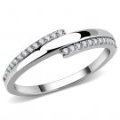 DA234 High polished Stainless Steel Ring CZ Davano Collection
