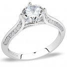 DA036 High polished Stainless Steel Ring AAA Grade CZ Davano Collection