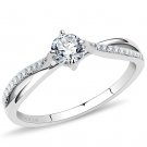 DA035 High polished Stainless Steel Ring AAA Grade CZ Davano Collection