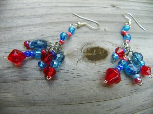 Red & Blue Earrings