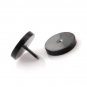 A Pair of New Mens Earring Ear Stud Stainless Steel Round Black 8mm YL125-08