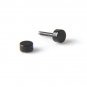 A Pair of New Mens Earring Ear Stud Stainless Steel Round Black 3mm YL125-03