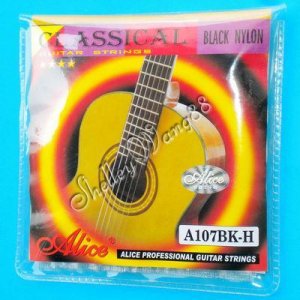 New Alice Black Nylon Classical Guitar Gold-Plated Strings Set A107BK-H A0314