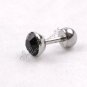One Pair of New Earring Ear Stud Stainless Steel Red Onyx Fake Plug(10mm*4mm) YL215-04