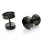 2x Nice Black Stainless Steel Star Shaped Studs Earring YL501