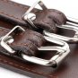 Cool Adjustable Fashion UniSex Punk Wristband Cuff Belt Buckle Leather Bracelet Coffee A0162