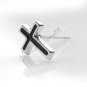 2x Cute Earring Ear Stud Stainless Steel Acrylic Plug Cross Black YL414
