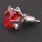 2x New Mens Earring Ear Stud Stainless Steel Square RED Onyx 5mm YL068-05