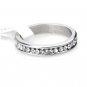 316L Stainless Steel CUBIC ZIRCONIA Crystals 4mm wide Band  Ring US Size 6 1/2 A0624-17