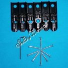 6 String Black Guitar Bass Individual Bridge Top Load A0067