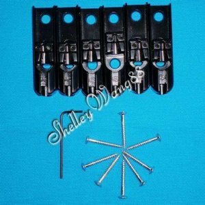 6 String Black Guitar Bass Individual Bridge Top Load A0067