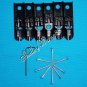 6 String Black Guitar Bass Individual Bridge Top Load A0067