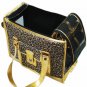 Airplane Approved Leopard Strip Print Comfort Carrier Pet Dog Cat Soft Travel Tote A0154