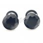 Pair Earring Stainless Steel Stud Plug Round Onyx Black 9mm YL943