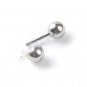 1 Pair of Mens Earring Ear Stud Stainless Steel Ball 13mm*4mm YL135-04