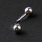 1 Pair of Mens Earring Ear Stud Stainless Steel Ball 16mm*5mm YL135-05