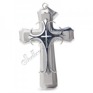 Men Stainless Steel Pendant Celtic Cross Necklace Chain YL991