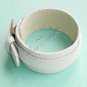Leather Buckle Cuff Stud Belt Bracelet Wristband White A0513