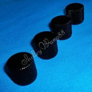 4x New  BLACK METAL DOME Guitar/Bass KNOB for TELE STYLE 1/4" GUITAR 10205
