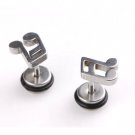 2x Nice Stainless Steel Music Note Shaped Studs Earring YL497