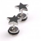 2x Nice Stainless Steel Star Shaped Studs Earring YL496