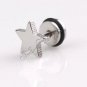 2x Nice Stainless Steel Star Shaped Studs Earring YL496