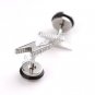 2x Nice Stainless Steel lightening Shaped Studs Earring YL499