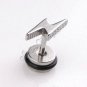 2x Nice Stainless Steel lightening Shaped Studs Earring YL499