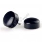 Solid Black Pair of Earring Women Men Resin Stainless Steel Ear Plug Stud 10mm YL1118